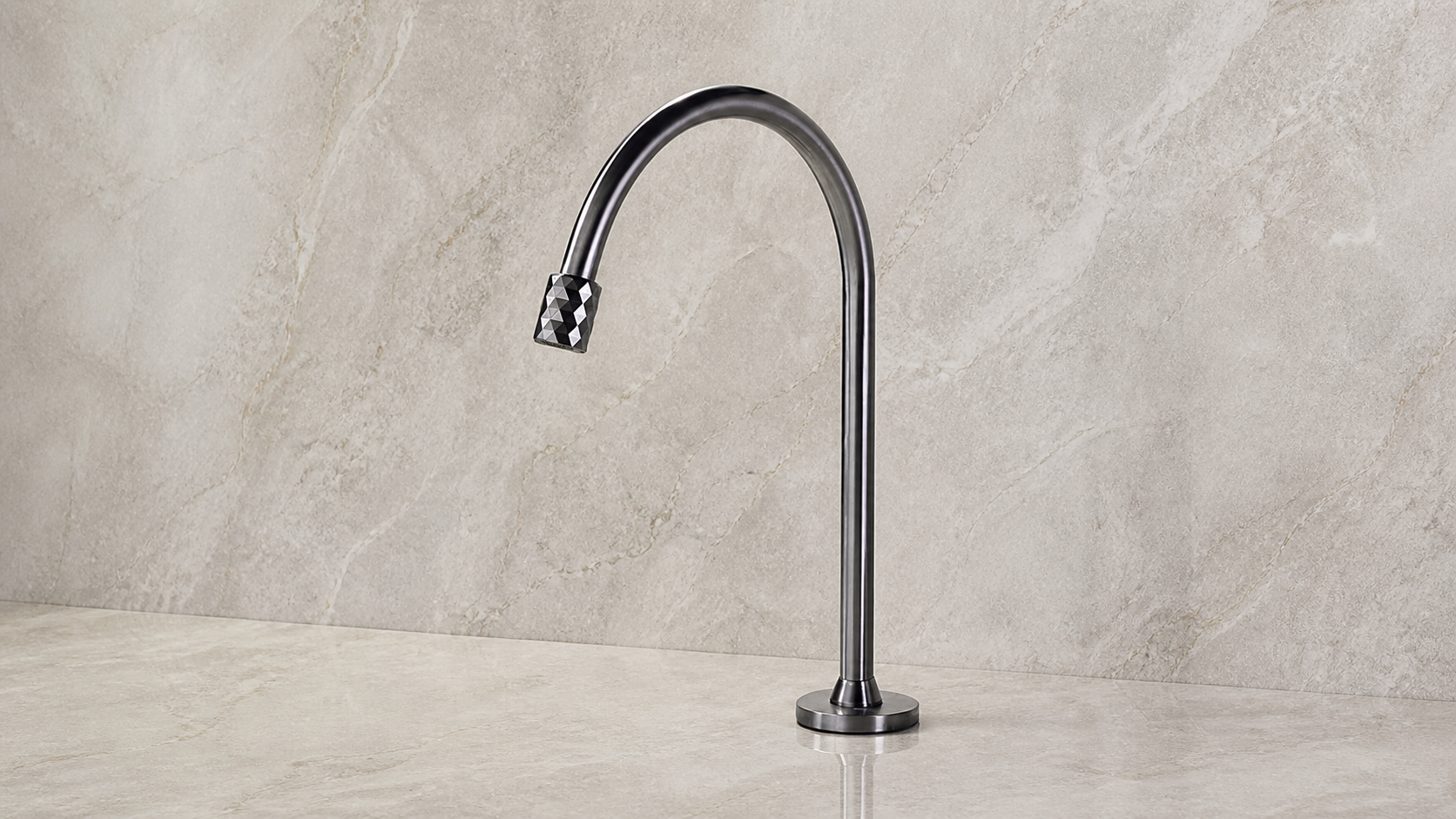 BathSelect Long Stem Brushed Nickel Commercial touchless sensor faucet